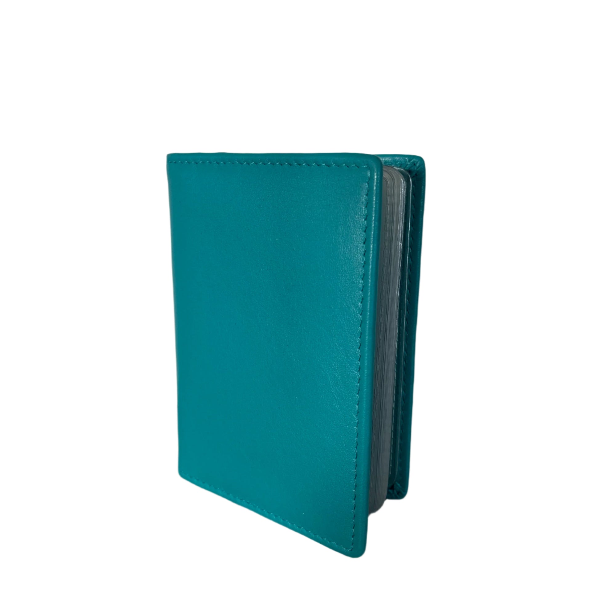 Leather Card Wallet - Jed | Aqua