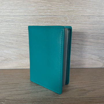 Leather Card Wallet - Jed | Aqua