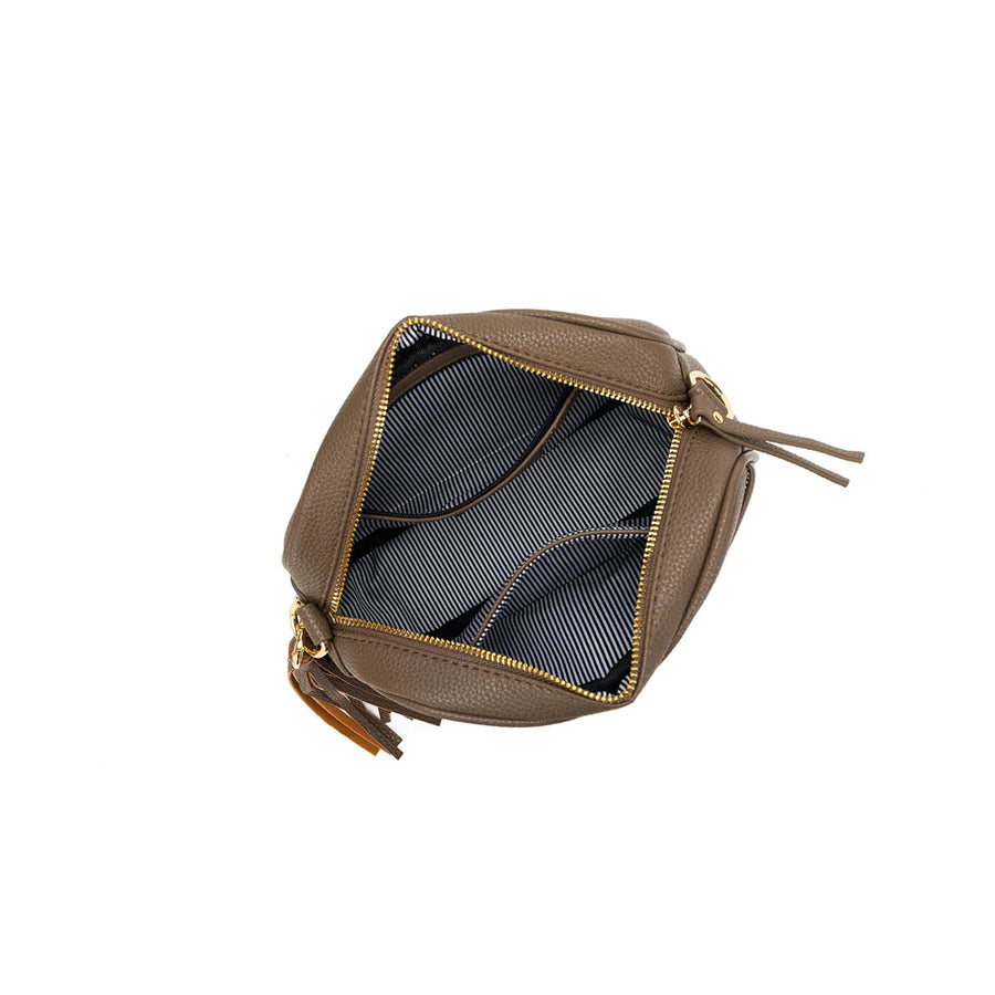 Indie Dark Taupe Crossbody Bag by Black Caviar