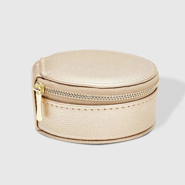 Jewellery Case - Small Round Sisco | Champagne