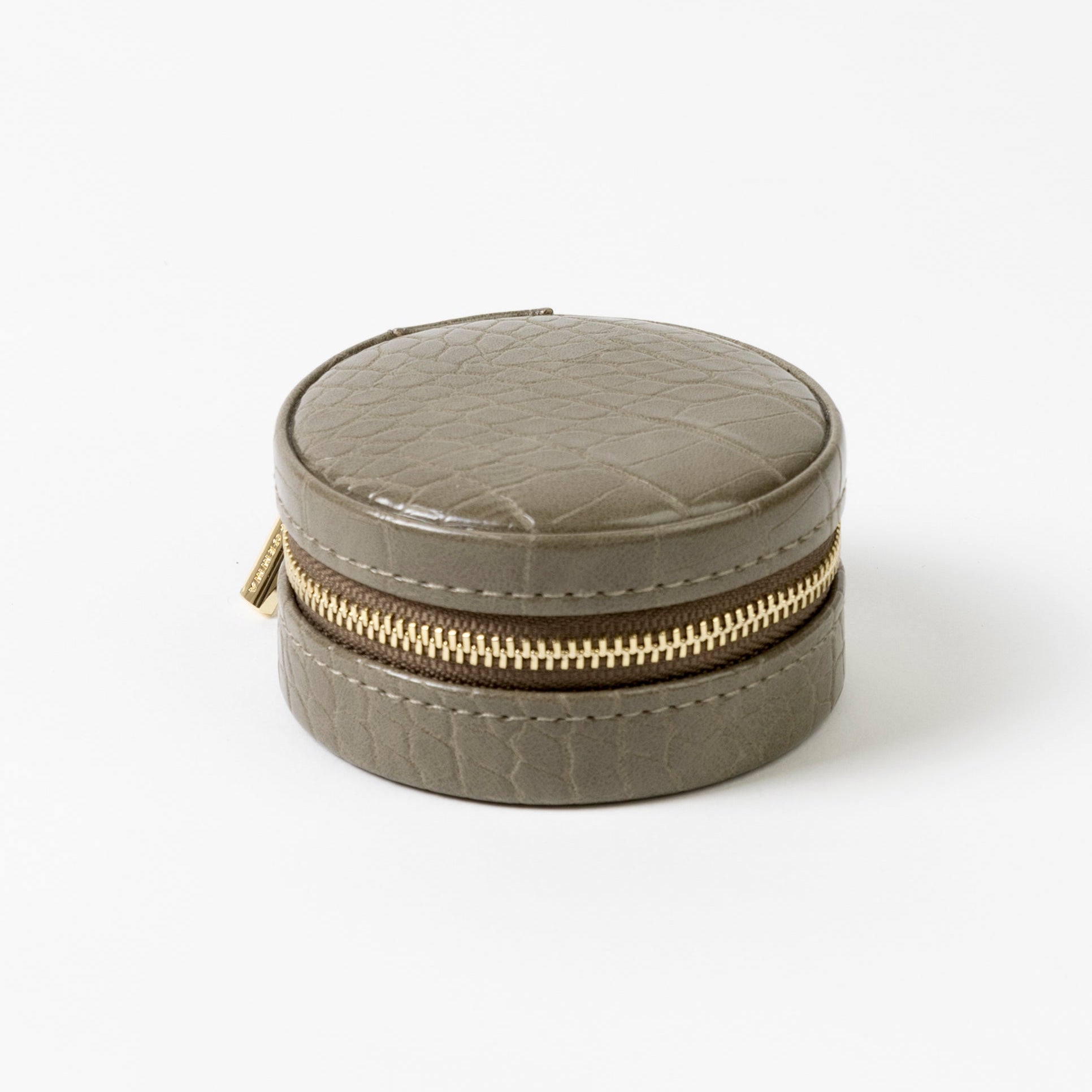 Jewellery, small round case Khaki