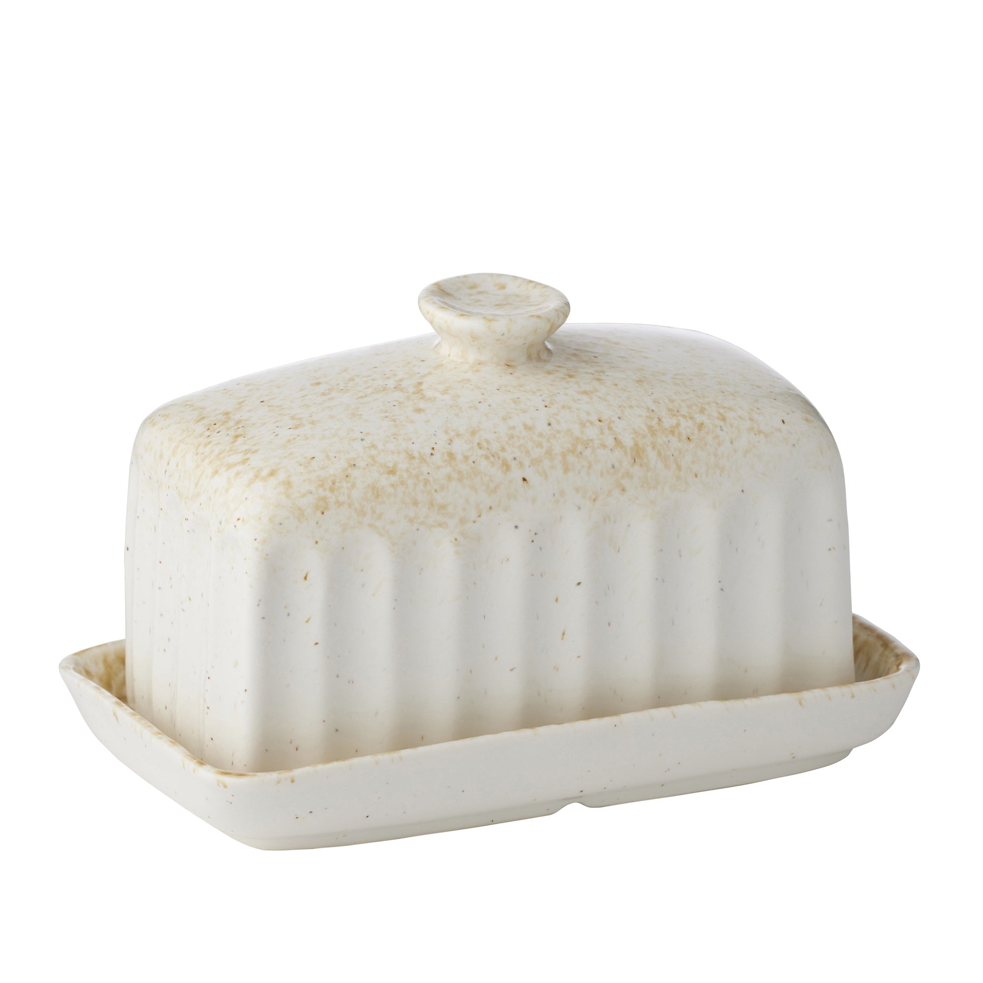 Ceramic Butter Dish- Nougat