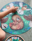 Kuwi Round Puzzle - Fantail Flurry 100pc