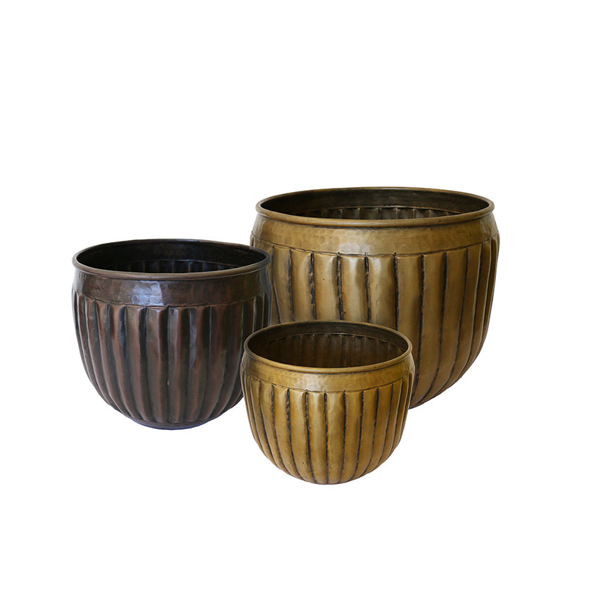 Marbella Planters - Antique Brass