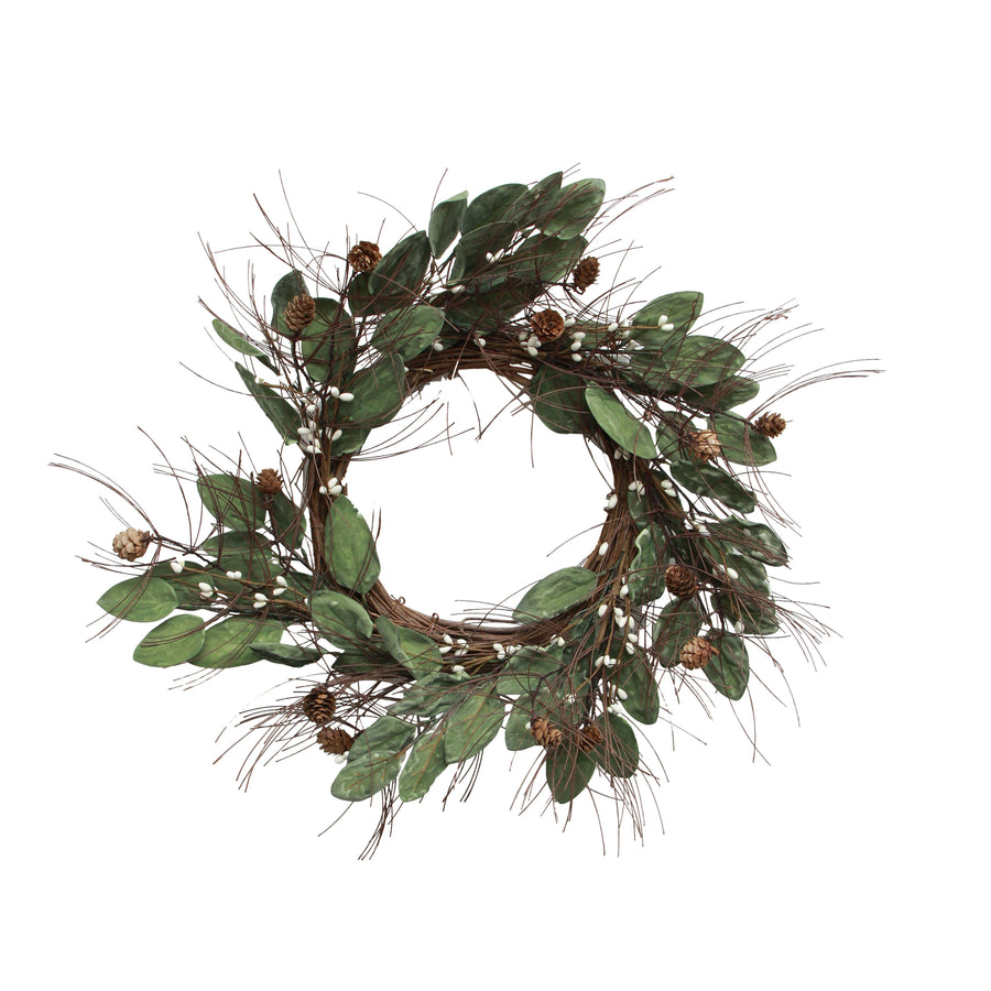 White Berry and Pinecone Wreath | Small