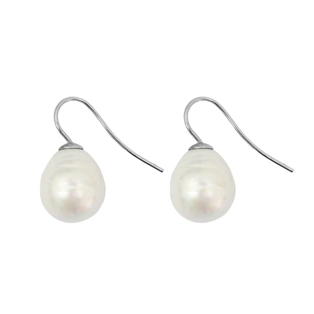 Spanish Teardrop Earrings - Large | White