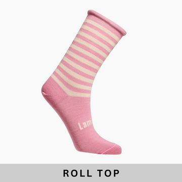 Merino Wool Roll Top Crew Socks | WOMAN | Meringue