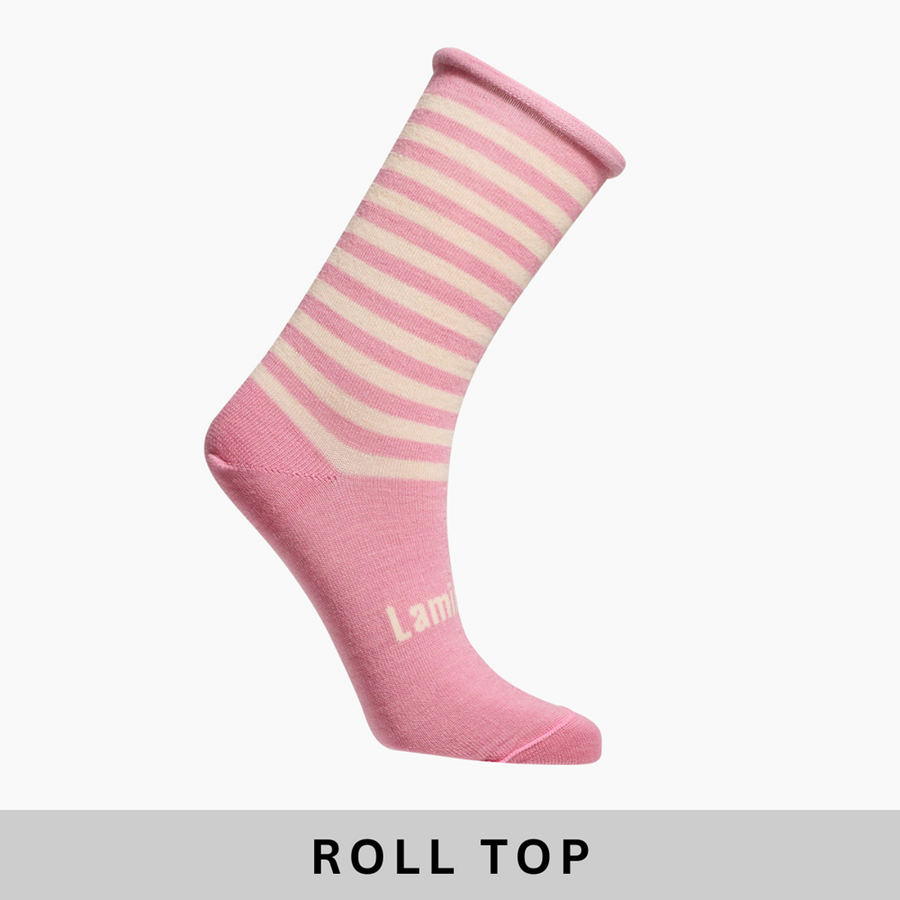 Merino Wool Roll Top Crew Socks | WOMAN | Meringue