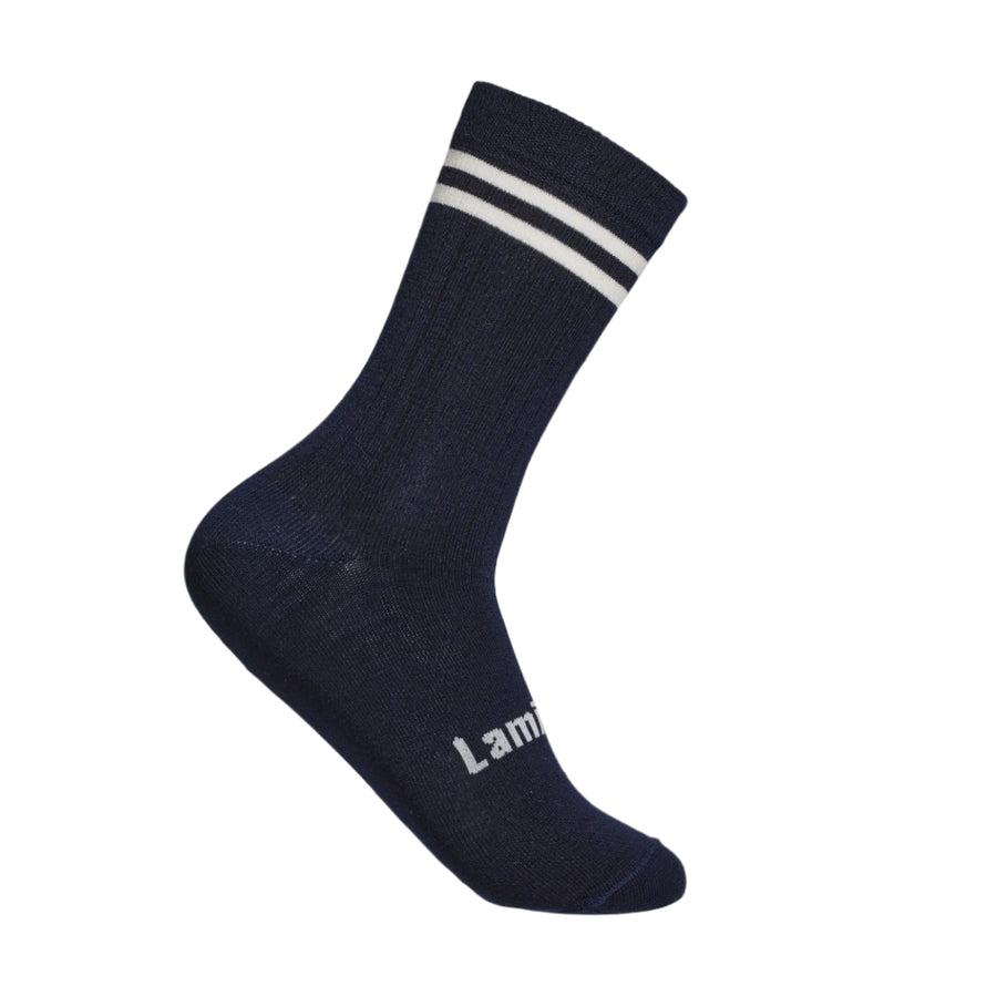 Lamington Mens Socks - Crew Rib | Laneway Navy