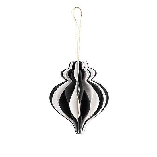 Christmas - Monochrome Paper Finials 10cm
