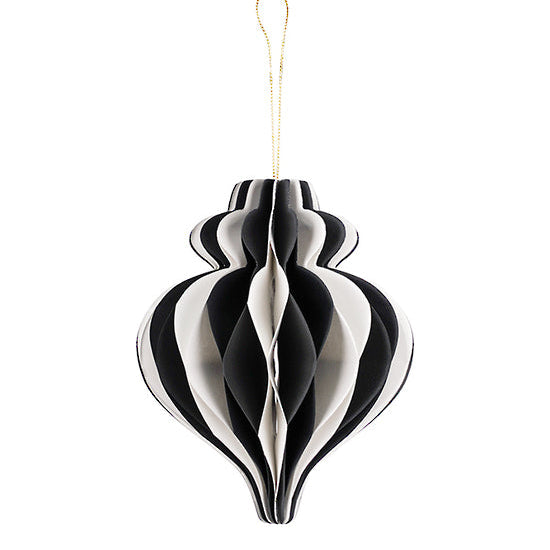 Christmas - Monochrome Paper Finial 15cm