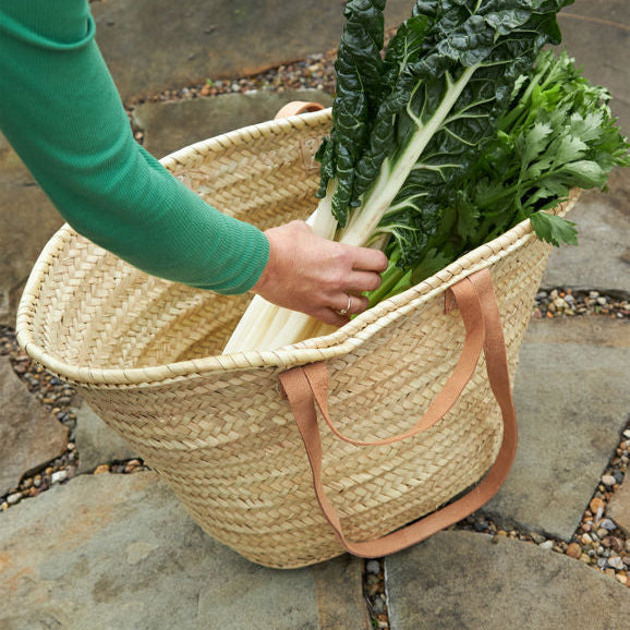 Moroccan Basket w/Long Handles
