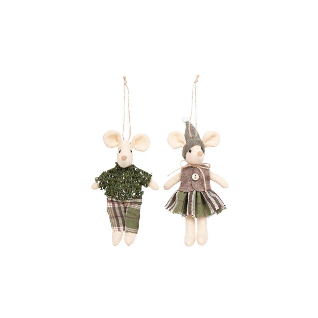 Christmas - Mr &amp; Mrs Scott-Mouse | Green/Taupe