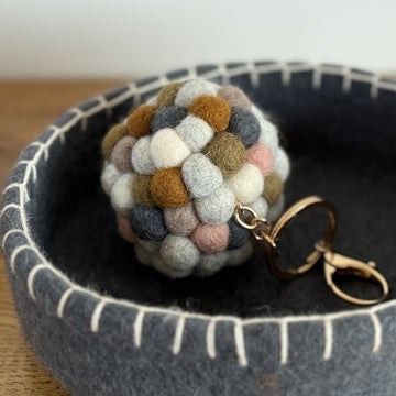 Felt Ball Keyring - Multi
