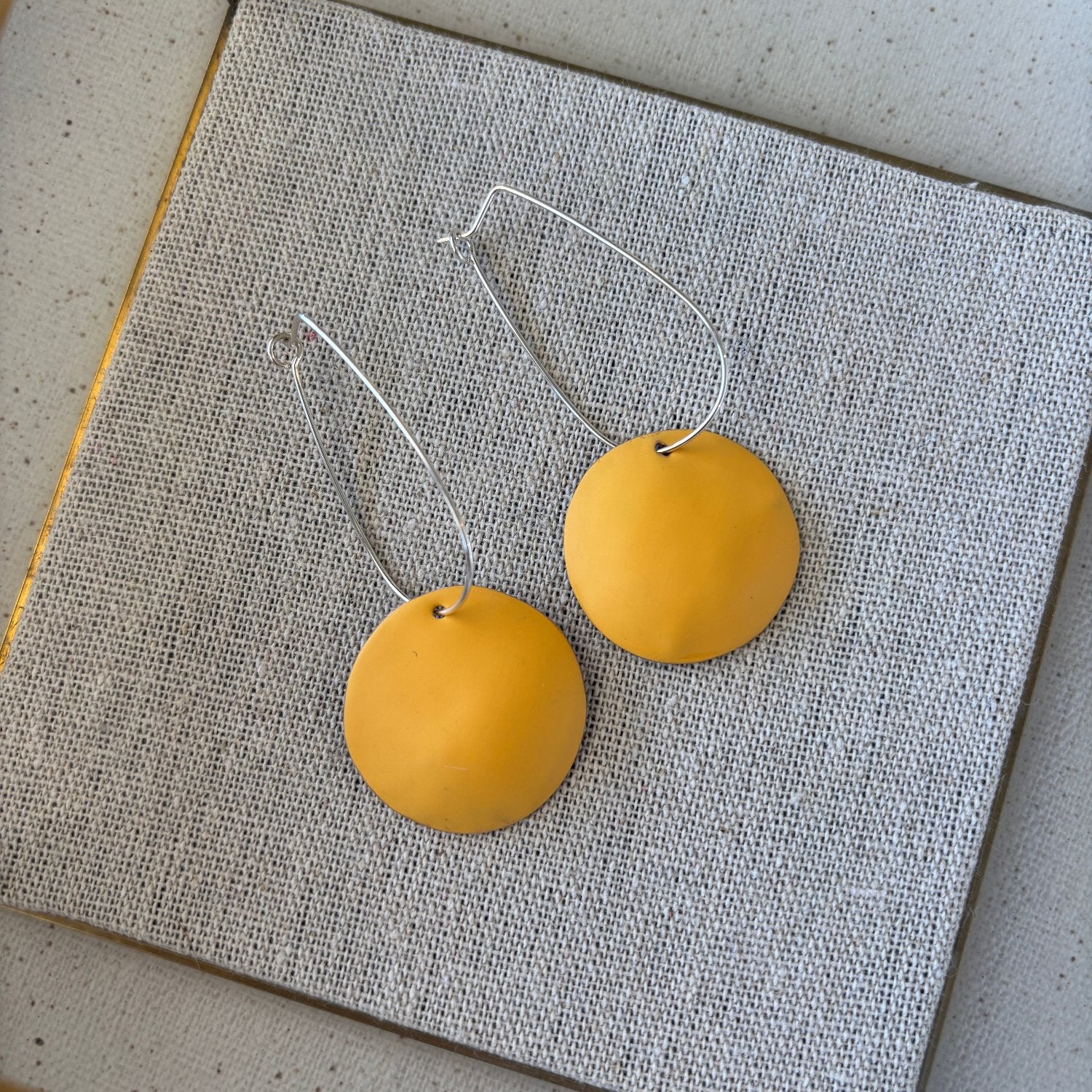 Earrings - Comet Drops love fool mustard