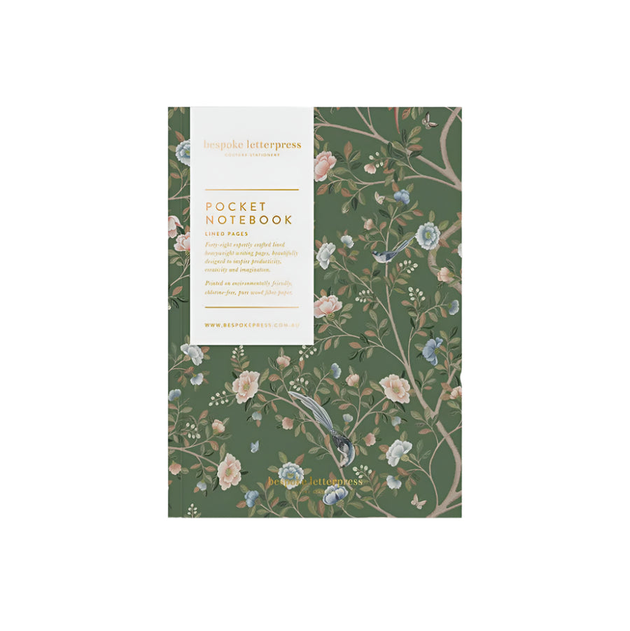 Pocket notebook (Lined) - Camellia Tree by Bespoke Letterpress