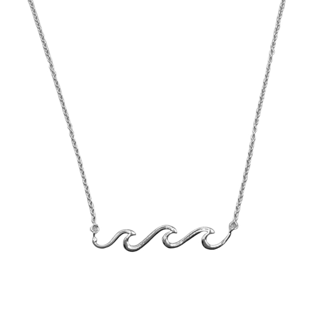 Sterling Silver Wave Necklace