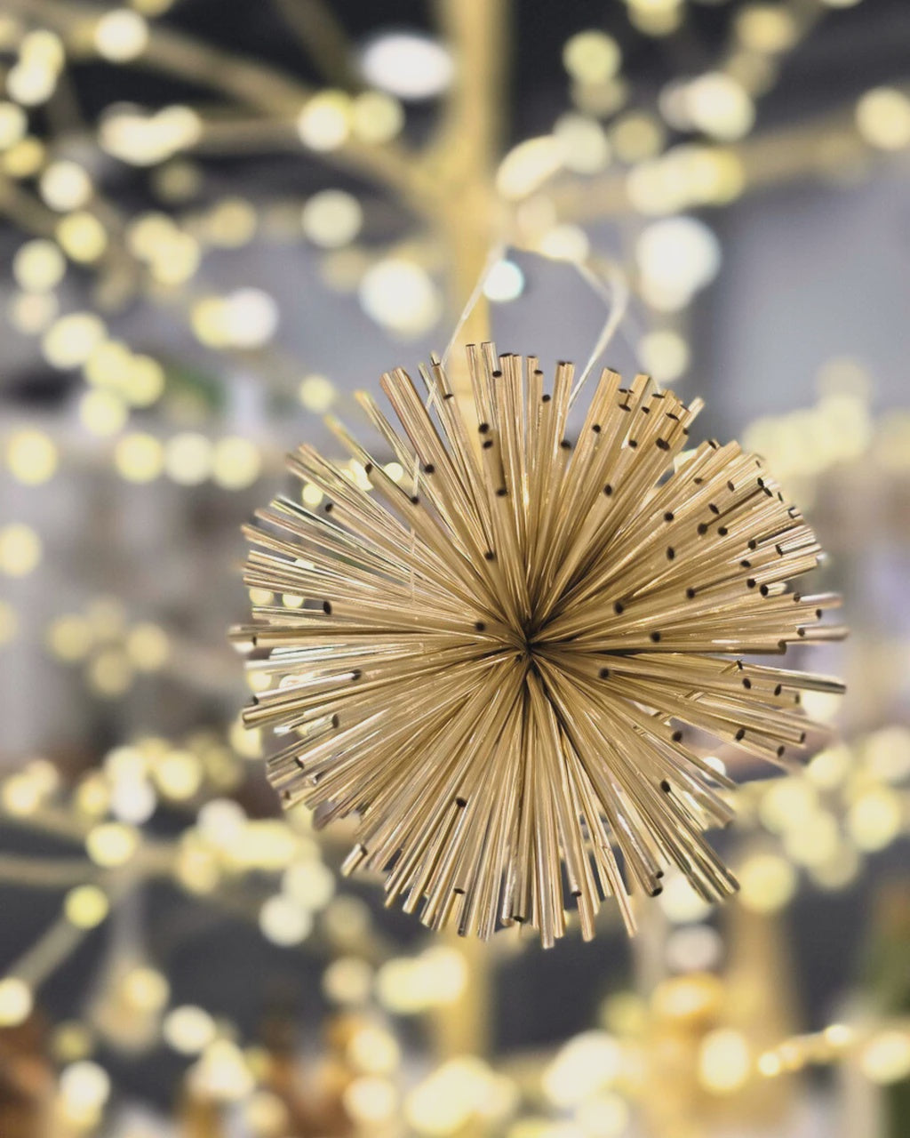 Christmas - Gold Pom Pom Decorations