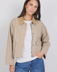 Newcomer Barn Cord Collar Jacket - Taupe