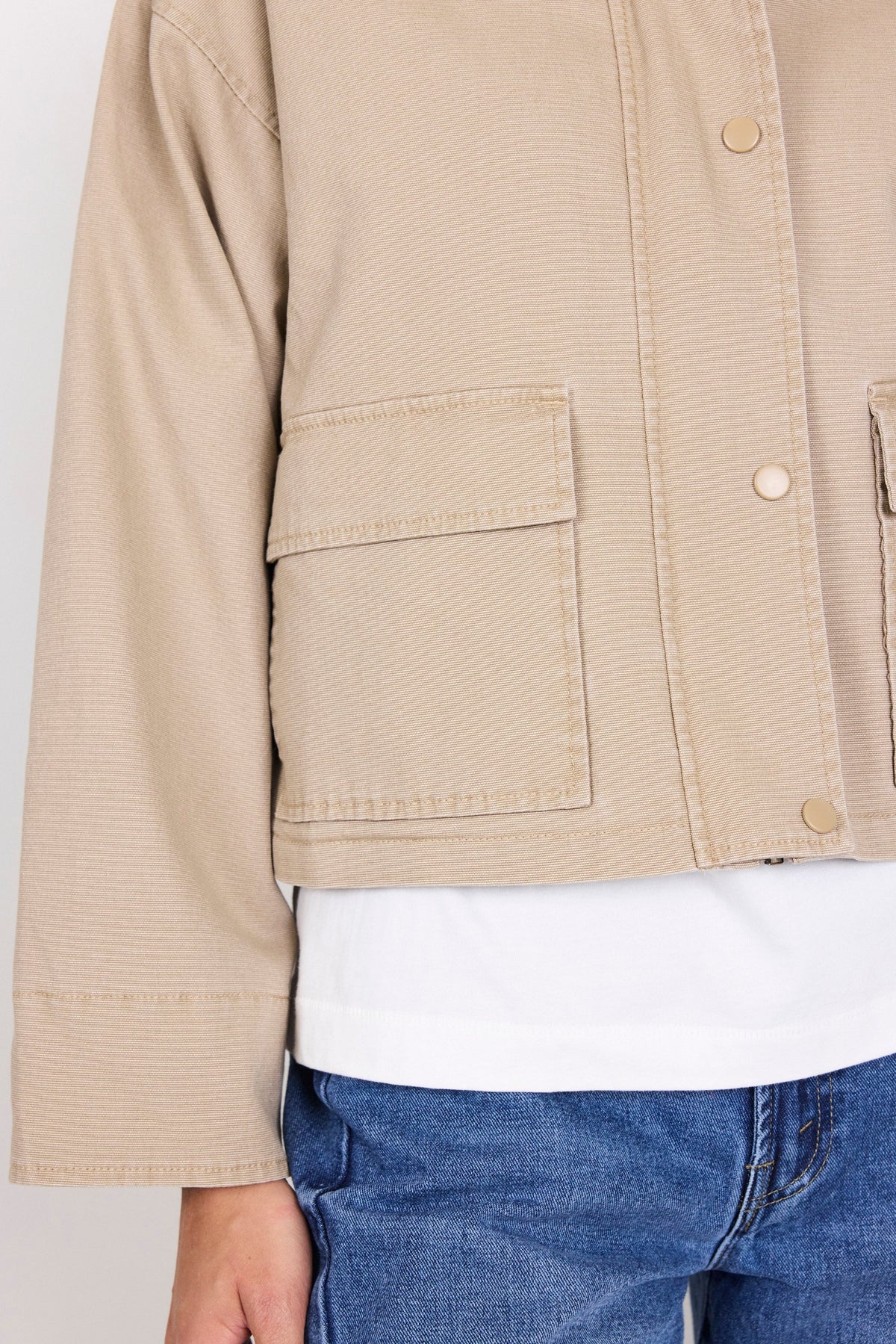 Newcomer Barn Cord Collar Jacket - Taupe