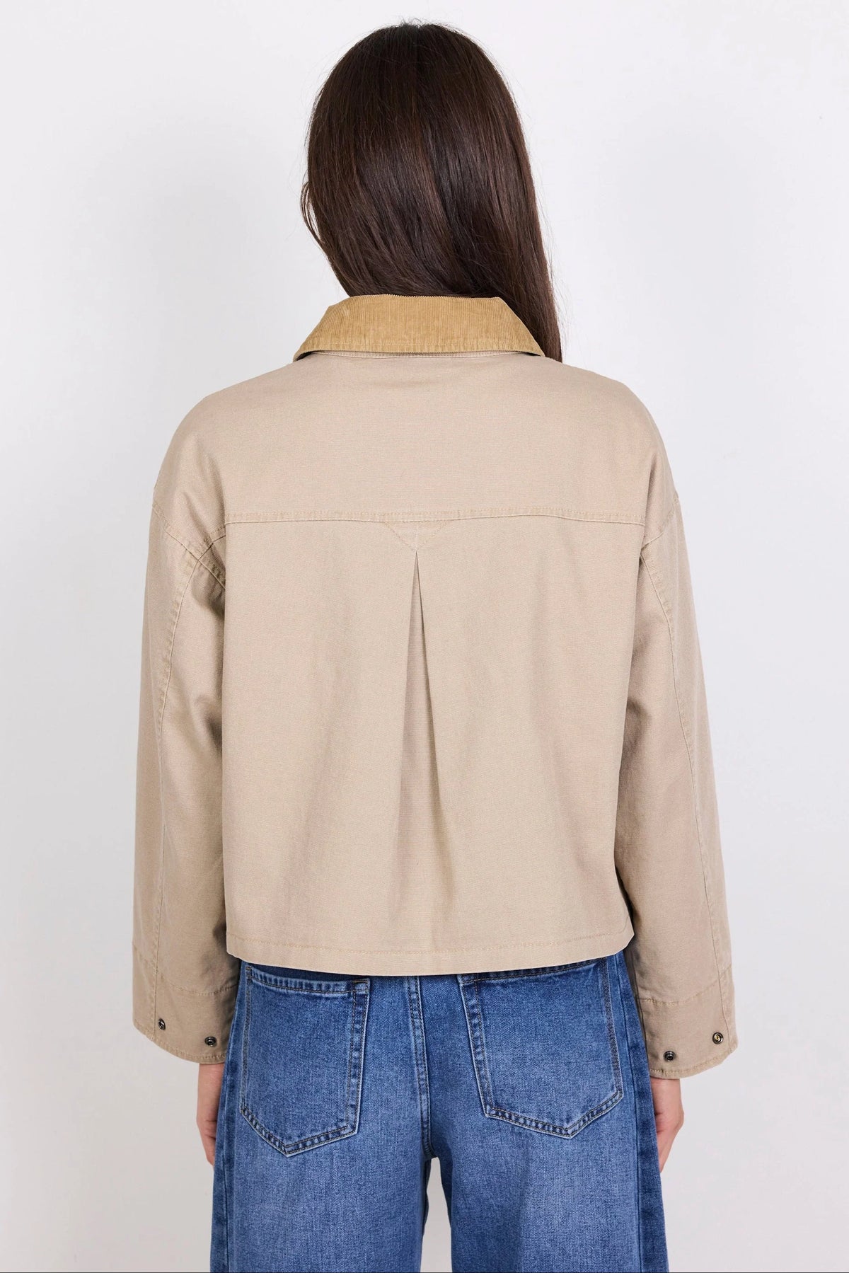 Newcomer Barn Cord Collar Jacket - Taupe