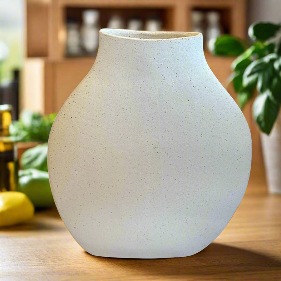 Organic Ceramic Vases - Sandy White LARGE