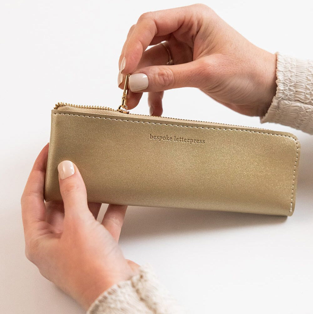 Slim Pencil Case - Gold