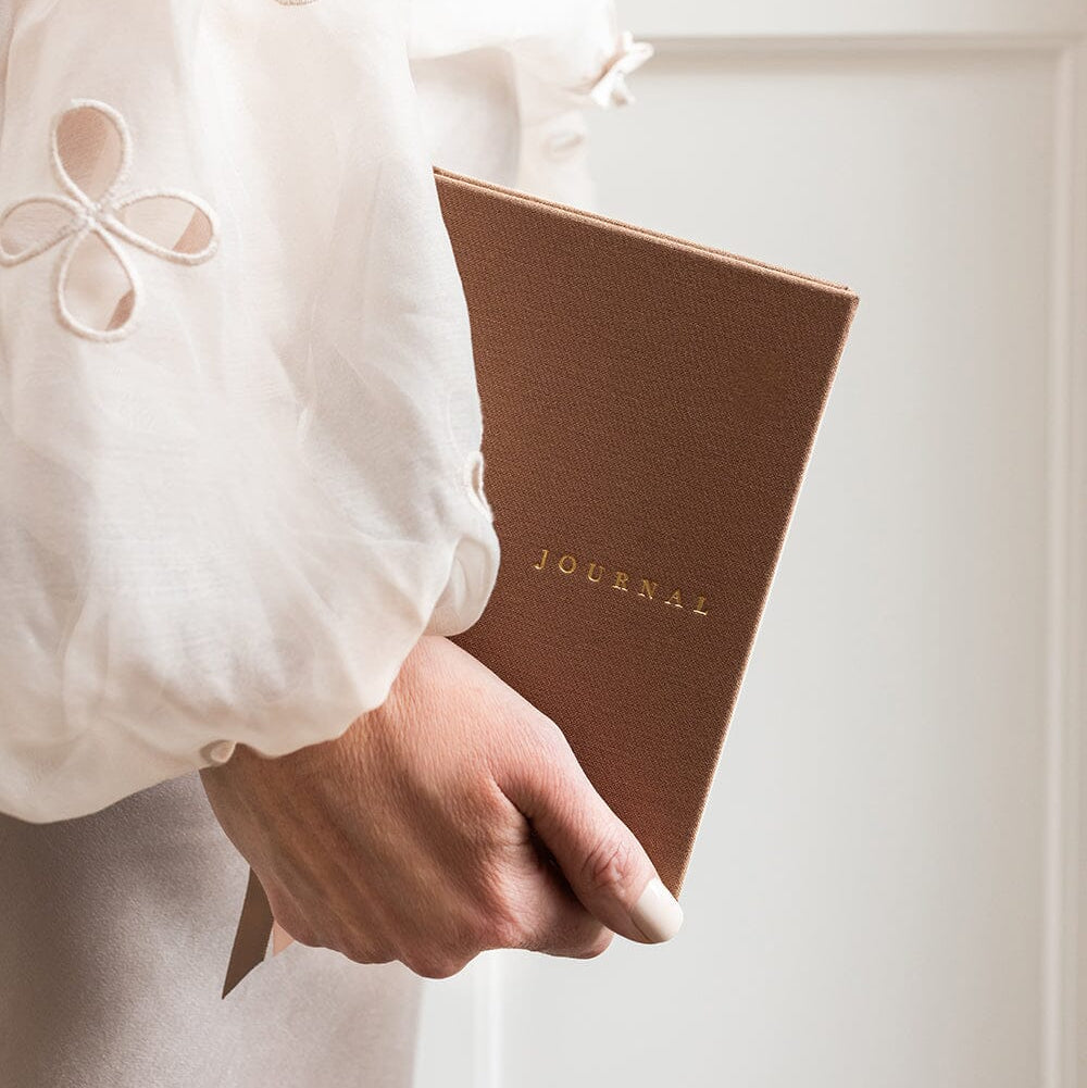 Linen Bound Pocket Journal | Mocha