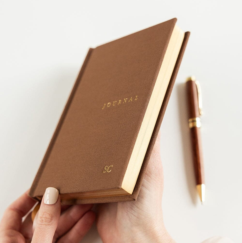 Linen Bound Pocket Journal | Mocha