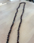 PN561 garnet coloured faceted crystal necklaces