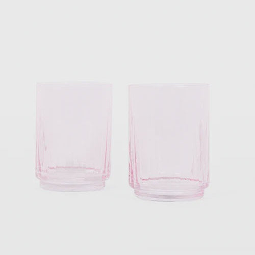 Ribbed Tumblers Set of 2 | Pale Pink