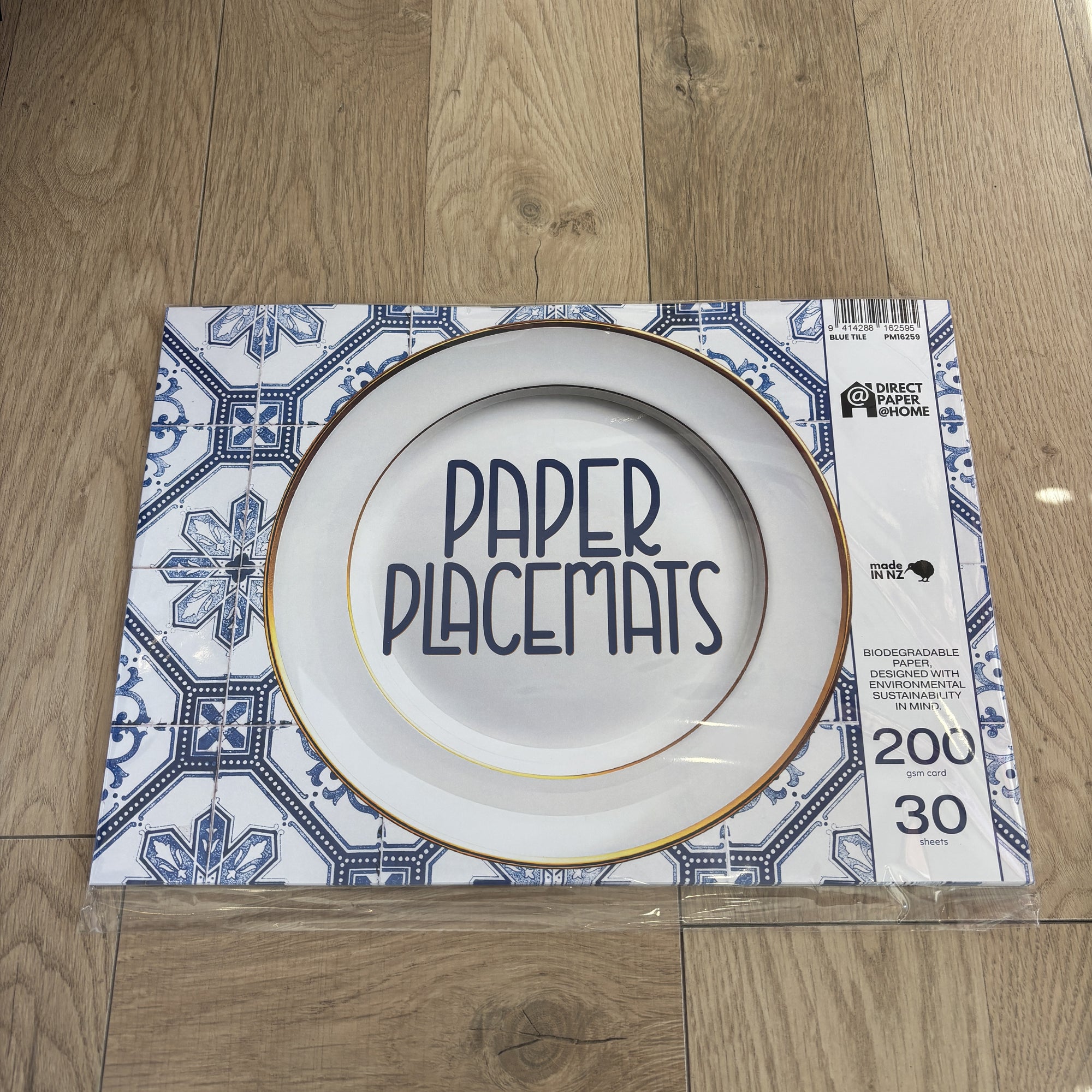 Paper Placemats (30 Sheets) - Blue Tile