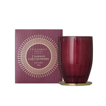Peppermint Grove Soy Candle - Champagne + Red Raspberries | 370g