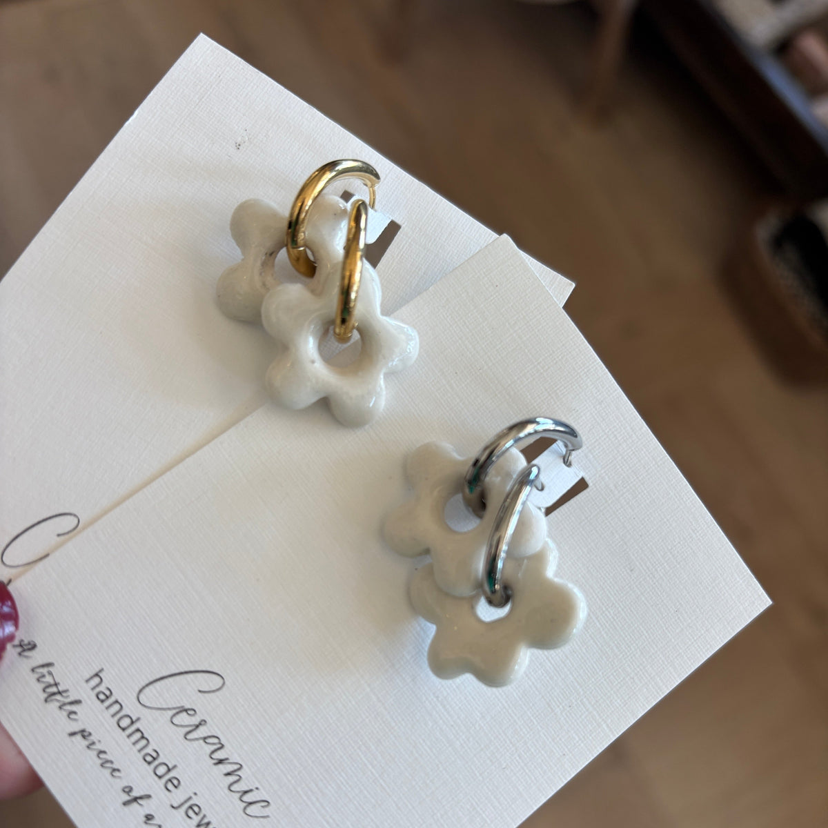 Twigg Ari Earrings - Petal | Cream
