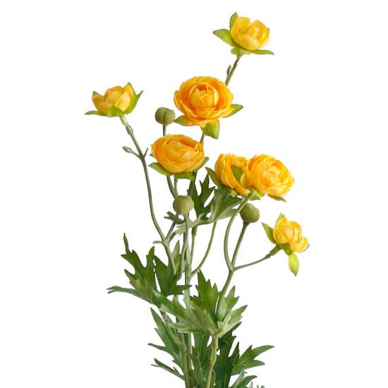 Petit Ranunculous Spray Yellow 56cm