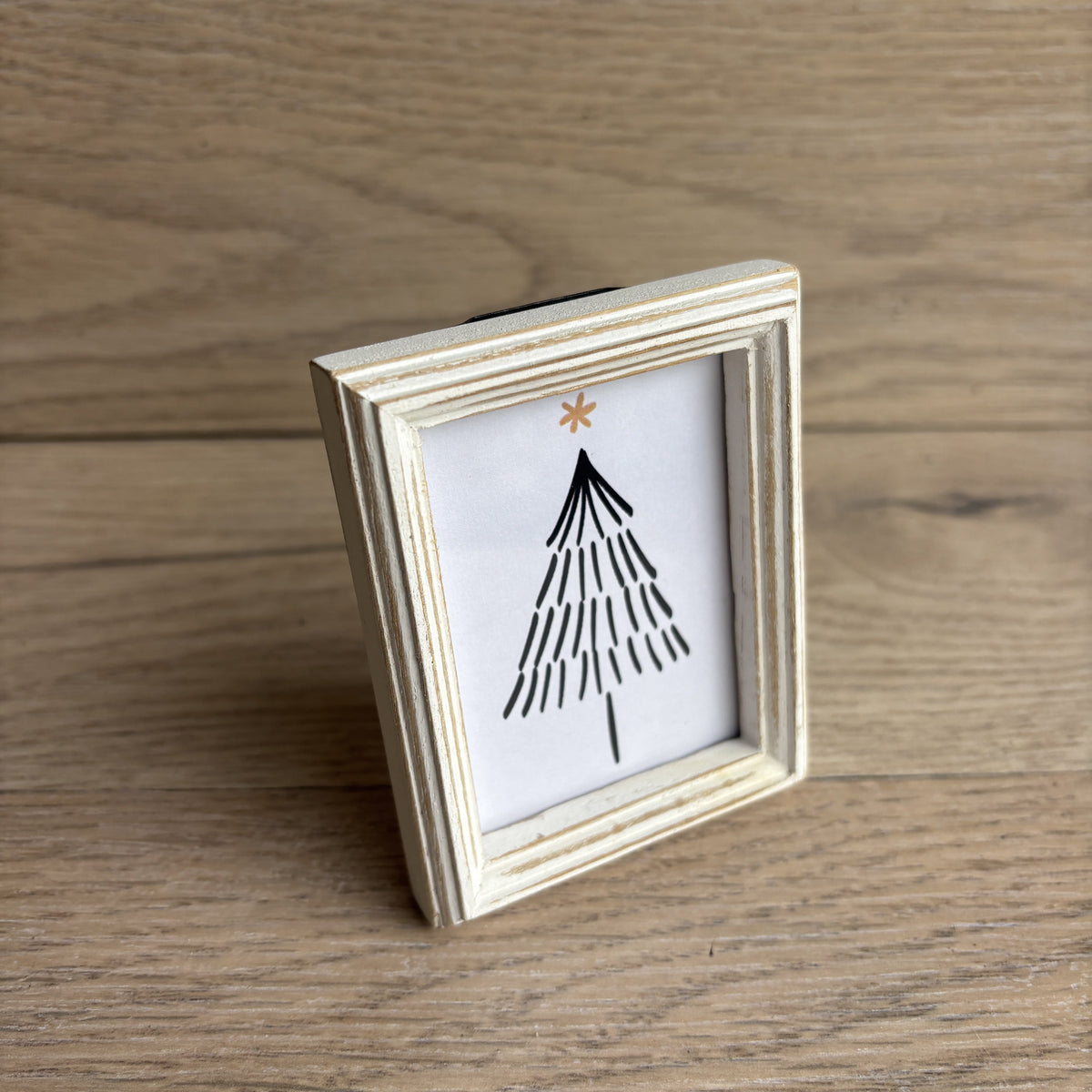 Petite Wooden White Washed Photo Frame 