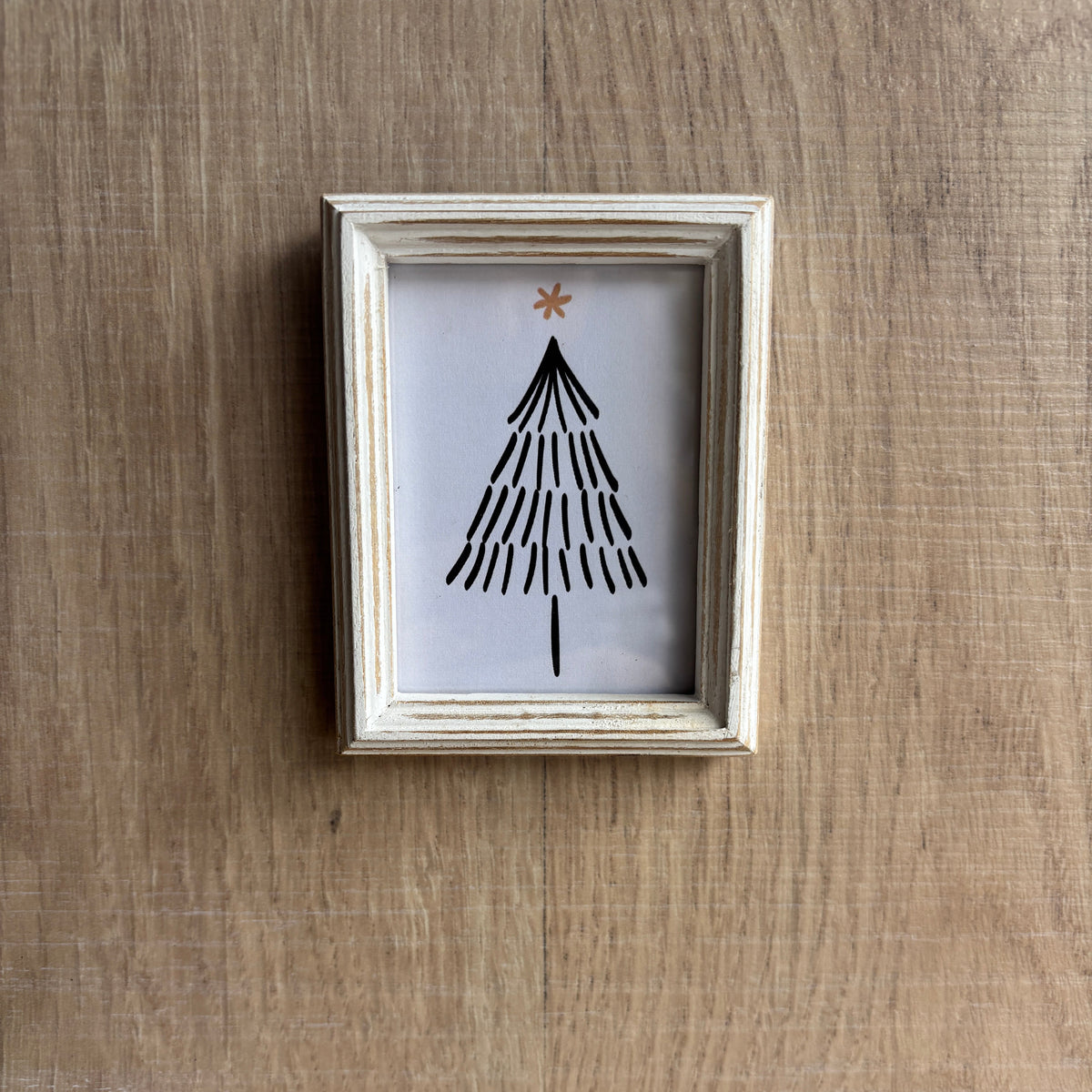 Petite Wooden White Washed Photo Frame 