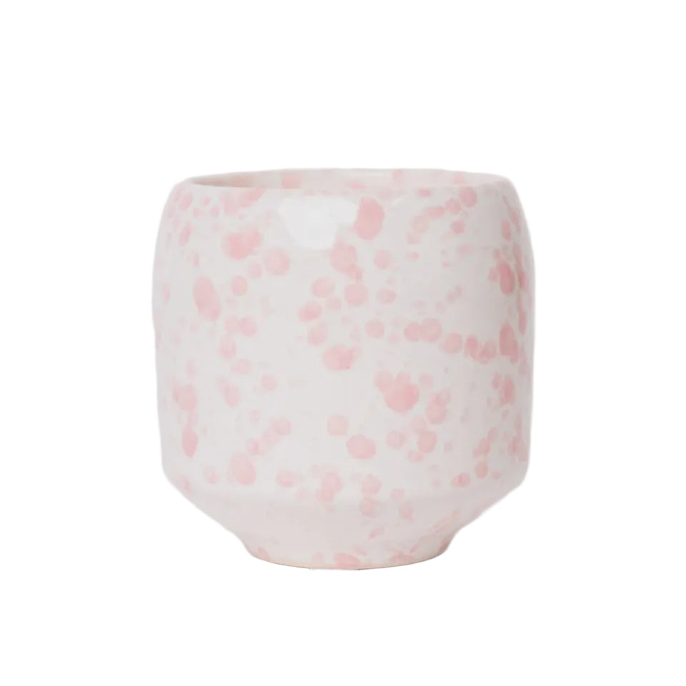 Pink Splash Glazed Candle