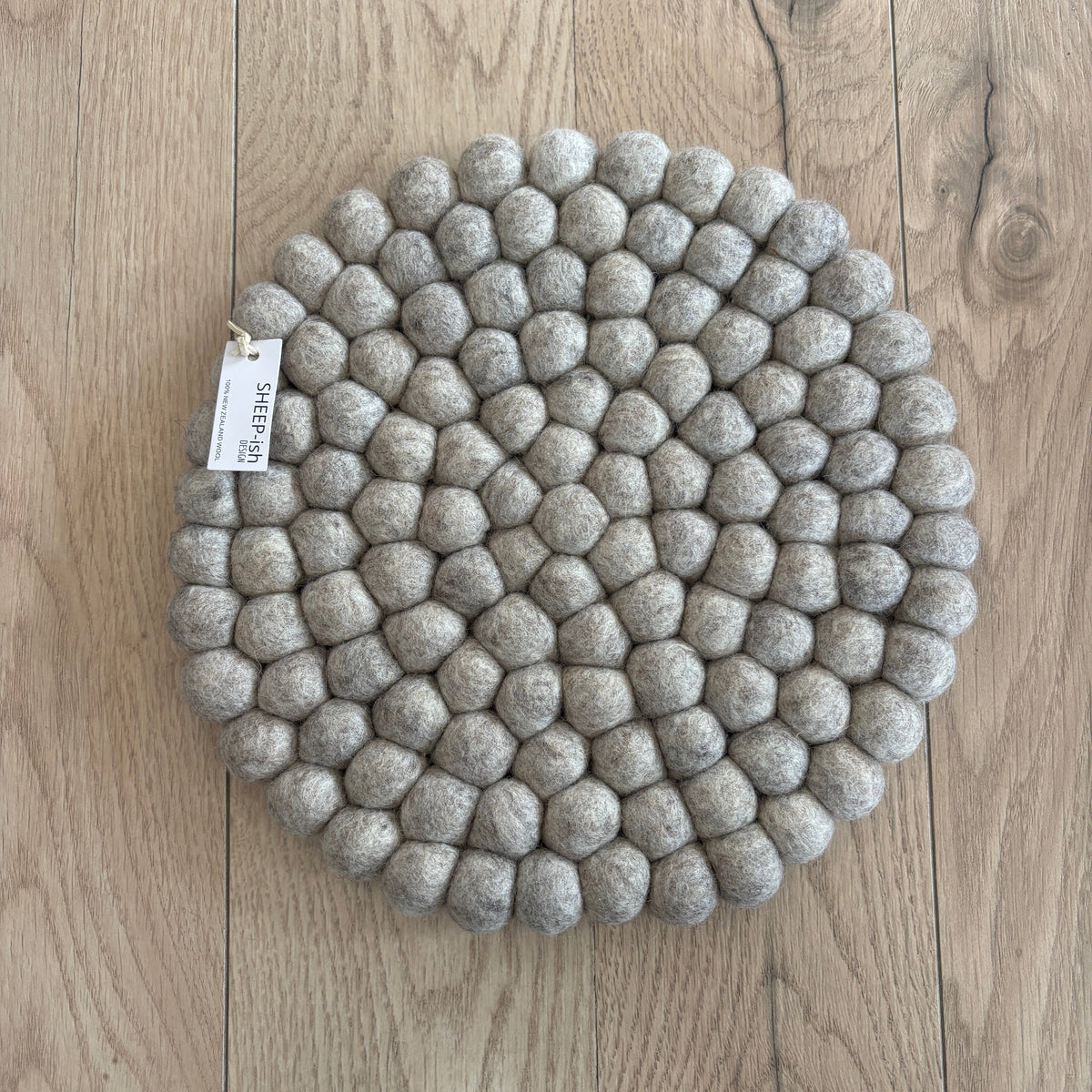 Felt Ball Pot Stand - Oatmeal