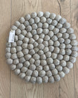 Felt Ball Pot Stand - Oatmeal