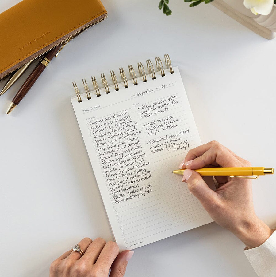 Task Tracker Ringbound Notepad