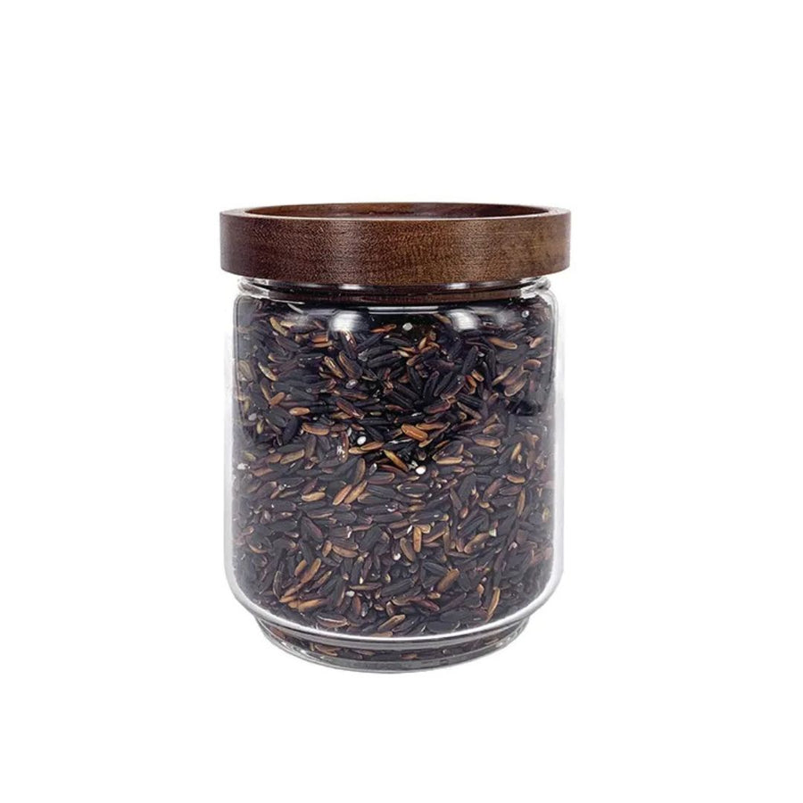 Glass Jar with Acacia Lid - 500ml