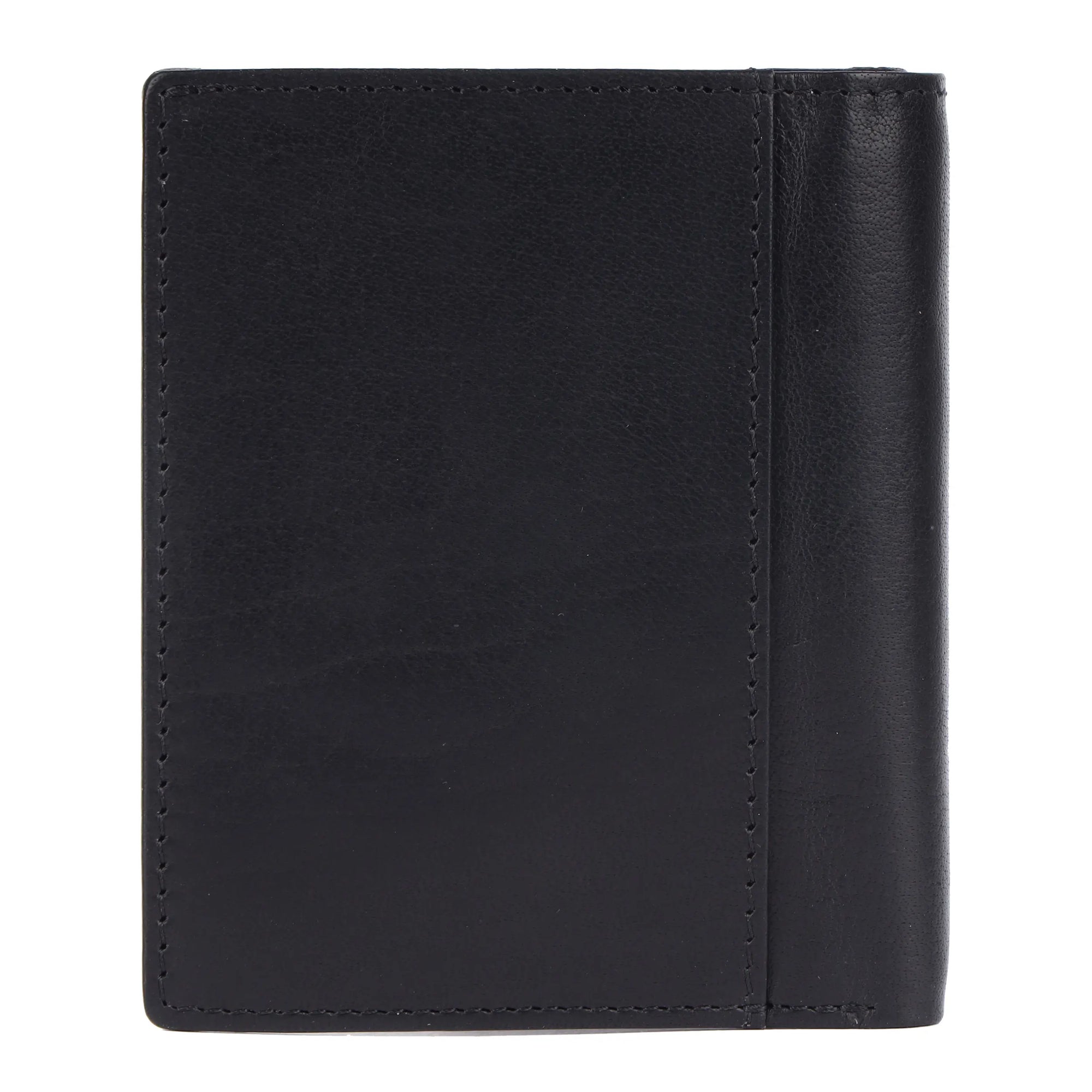 Black leather wallet on a white background