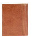 Brown leather wallet on a white background
