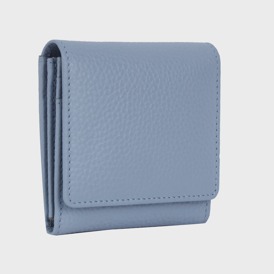 Leather Wallet Small - Leonora | Powder Blue