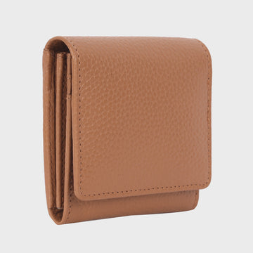 Leather Wallet Small - Leonora | Camel