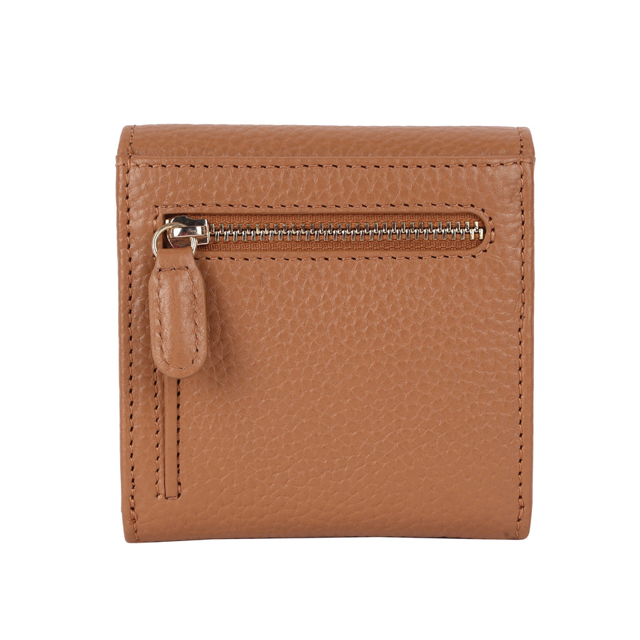 Leather Wallet Small - Leonora | Camel