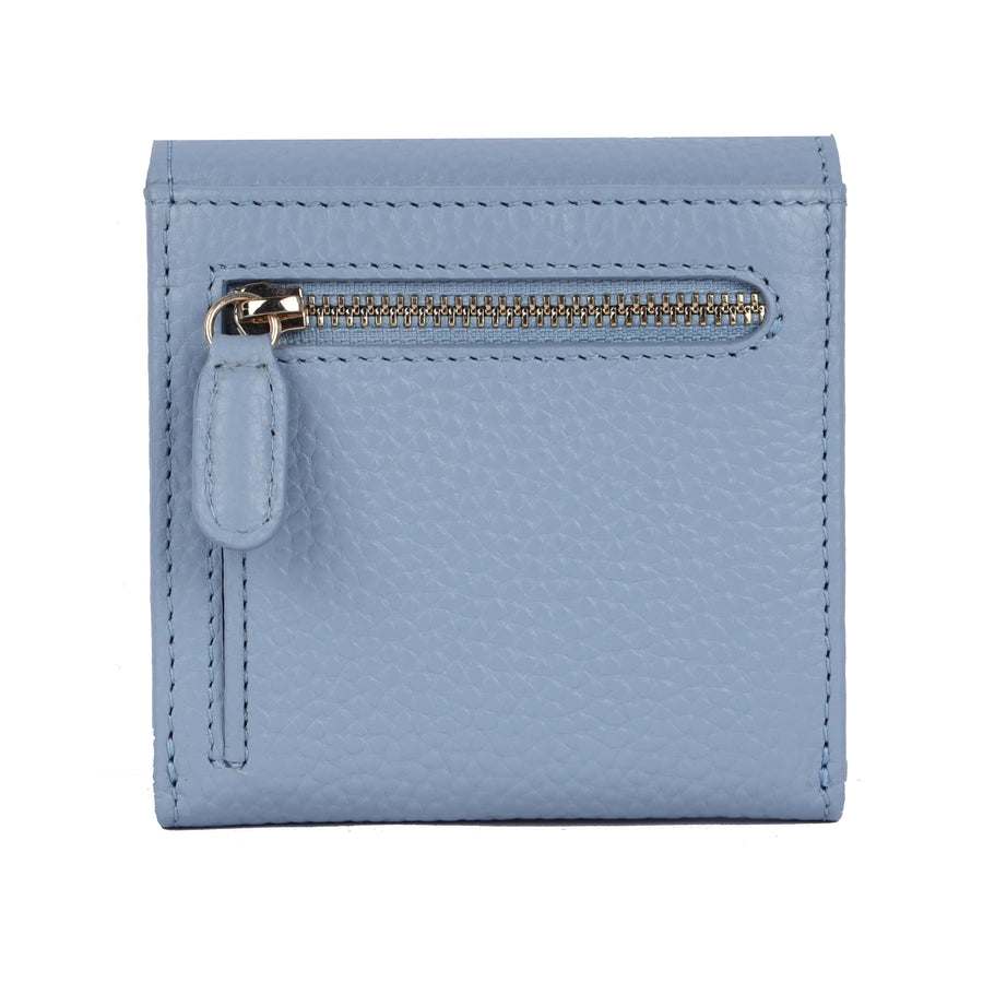 Leather Wallet Small - Leonora | Powder Blue