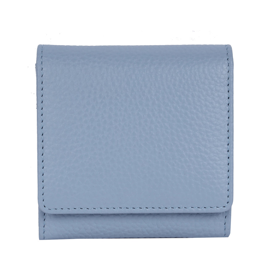 Leather Wallet Small - Leonora | Powder Blue