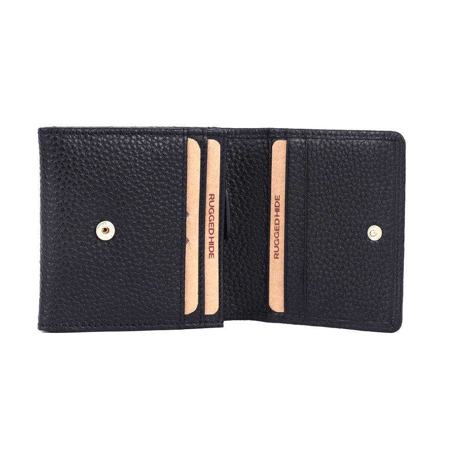 Rugged Hide Black Leonora RUgged Hide Wallet